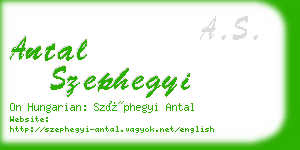 antal szephegyi business card